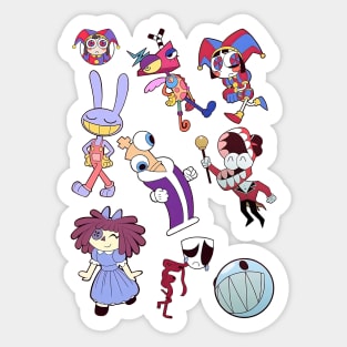 the amazing digital circus characters collection Sticker